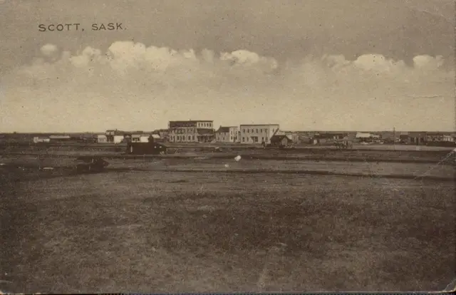 View of Scott from the prairie edge of town