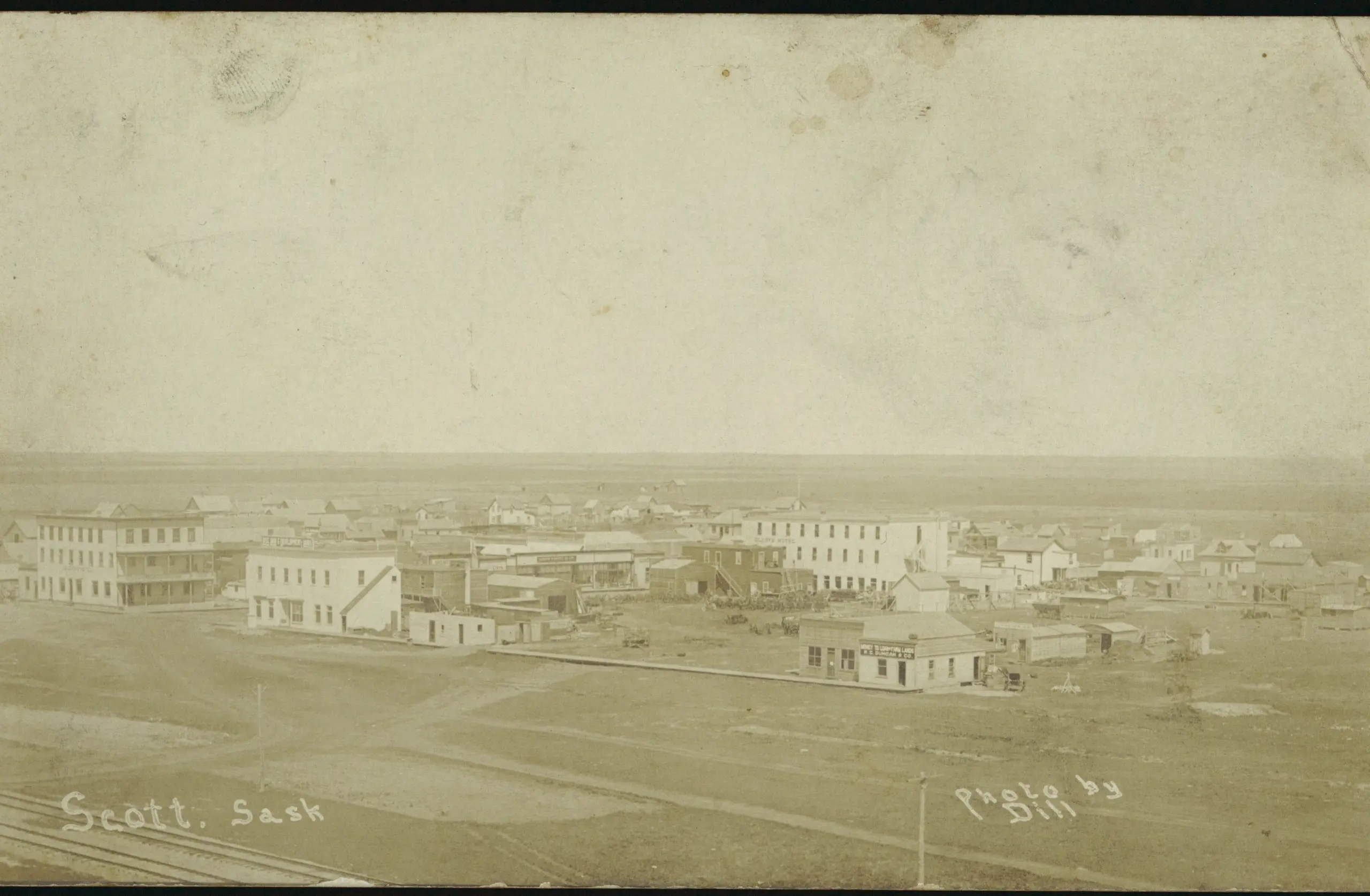 Bird's eye view of the town of Scott